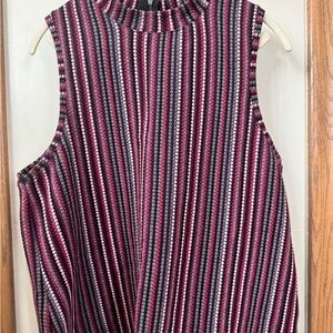 Striped Sleeveless Knit Top